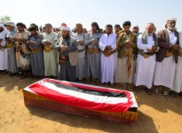 تشييع مهيب لجثمان الشيخ صالح سالم شبانة بمحافظة مأرب 