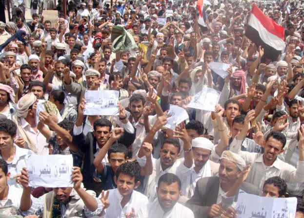  مسيرات حاشدة في البيضاء.. ودعوات تنادي بالزحف إلى صنعاء