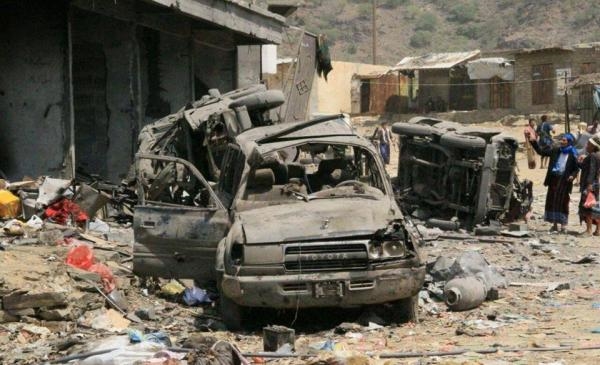 مقتل وجرح 69 شخصاً في قصف حوثي استهدف سوقا شعبيا بصعدة