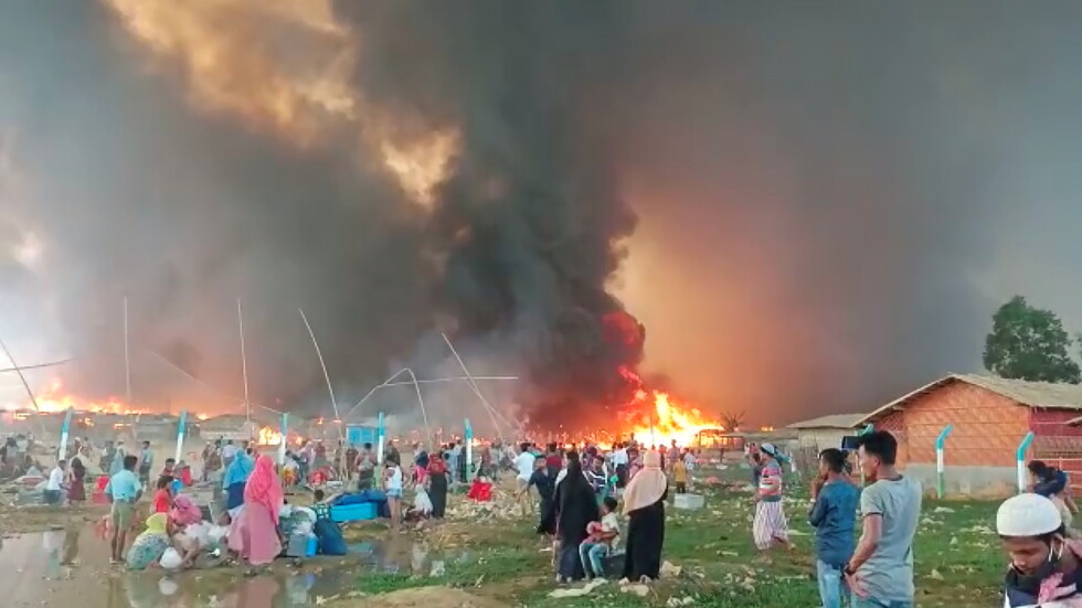 حريق يدمر آلاف المساكن في مخيمات اللاجئين الروهينغا ببنغلادش