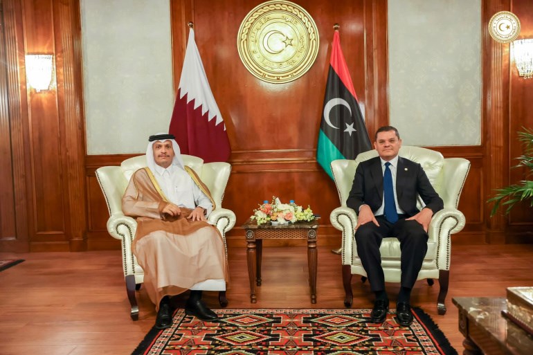 وزير خارجية قطر يؤكد من طرابلس دعم السلطة الليبية الجديدة
