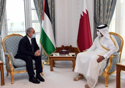 رئيس الوزراء القطري يبحث مع اشتية الأوضاع في الساحة الفلسطينية وجهود إعمار غزة