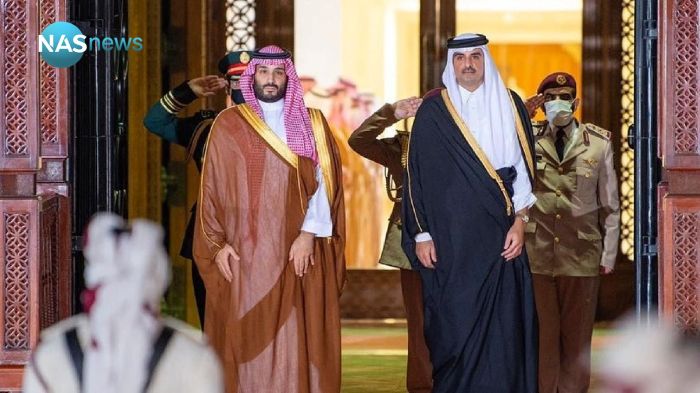أمير قطر يستقبل ولي العهد السعودي في إطار جولته الخليجية‎‎