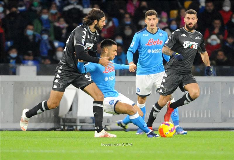 نابولي يسقط أمام إمبولي وريمونتادا ساسولو تحرق لاتسيو بالدوري الايطالي