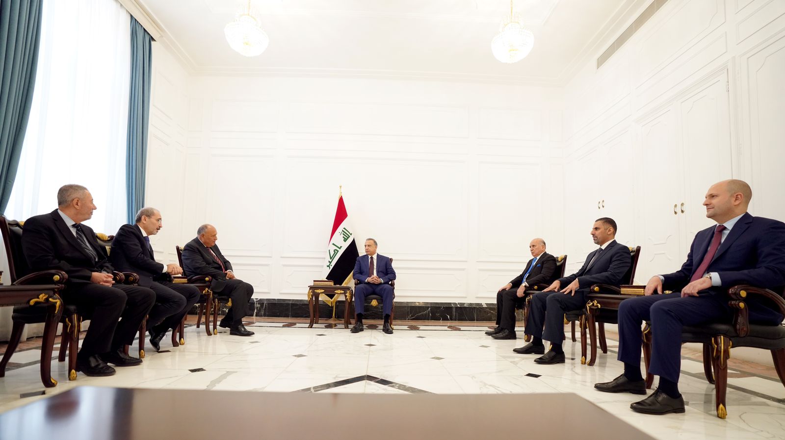 الكاظمي يستقبل وزيري خارجية مصر والأردن ويدعو لتنسيق المواقف