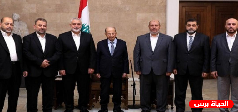 هنية يبحث مع الرئيس اللبناني تطورات الأوضاع على الساحتين اللبنانية والفلسطينية