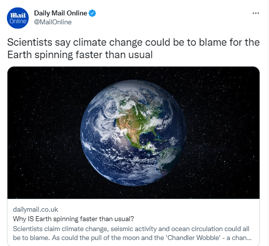 علماء يحذرون من دوران الأرض حول نفسها بسرعة أكبر من المعتاد بسبب تغير المناخ