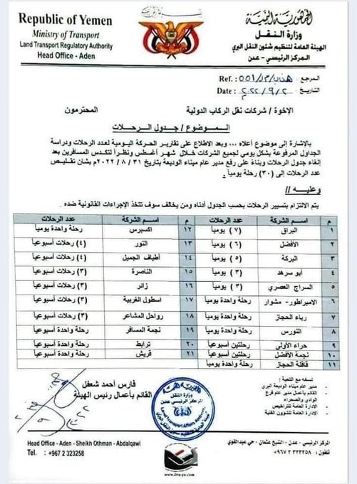 تخفيض الرحلات البرية عبر منفذ الوديعة