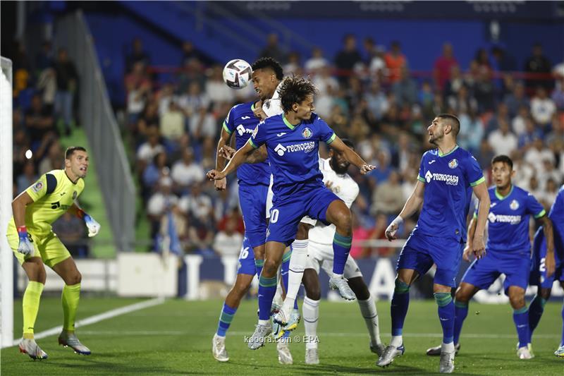 رأسية ميليتاو تهدي ريال مدريد انتصارا شاقا على خيتافي بالدوري الاسباني