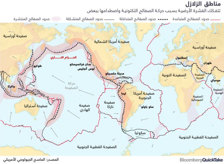 أين توجد بؤر الزلازل في العالم.. خريطة الدول الأكثر عرضة 
