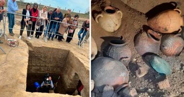 اكتشاف مقبرة أثرية مليئة بالقطع الأثرية في إيطاليا