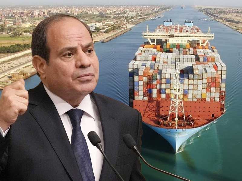 الرئيس المصري يتحدث عن تراجع إيرادات قناة السويس إلى النصف