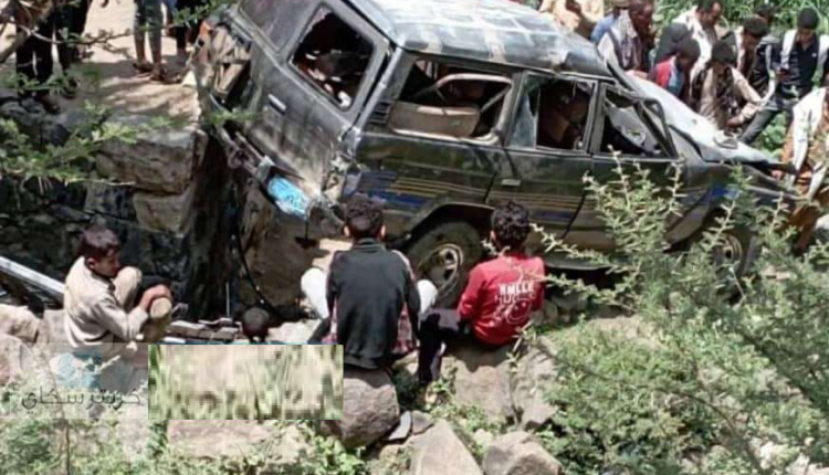 تعز.. وفاة 7 أشخاص وإصابة آخرين في حادث سير بمديرية جبل حبشي