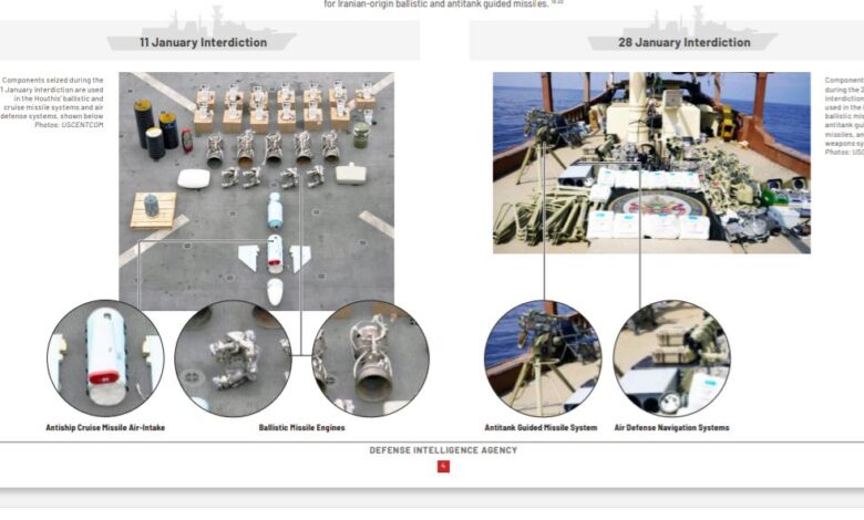 الاستخبارات الأمريكية تثبت بالأدلة أصل الأسلحة الحوثية التي تم ضبطها في البحر