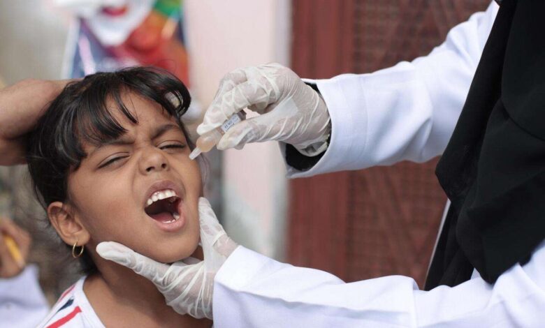 11 حالة إصابة بشلل الأطفال في مناطق سيطرة الحوثيين الأسبوع الماضي